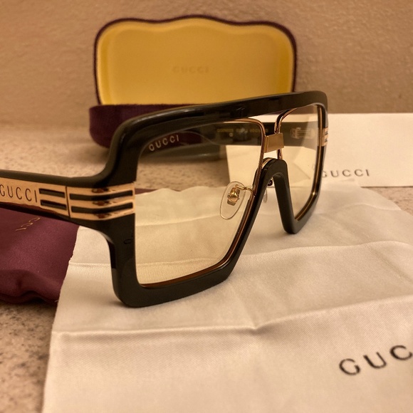gucci yellow lens sunglasses